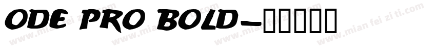 ode Pro bold字体转换